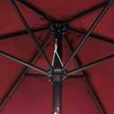 Blissun 9' Outdoor Patio Umbrella, Outdoor Table Umbrella, Yard Umbrella, Market Umbrella with 8 Sturdy Ribs, Push Button Tilt and Crank