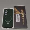 SKYLMW for Samsung Galaxy S24 Case with Magnetic Invisible Stand [Compatible with MagSafe] Military Drop Tested [Full Camera Protection] Silicone S24 UCase for Women Men 6.2'', Green