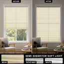 LazBlinds Top Down Bottom Up (TDBU) Cordless Cellular Shades Light Filtering with Privacy, Thermal Insulation, Noise Reduction Honeycomb Blinds for Windows 27" W x 64" H, Beige - Light Filtering