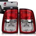 Chrome Bezel Halogen Tail Lights Assembly Compatible With 2019 2020 2021 RAM 2500 3500HD, Chrome Bezel W/O LED Taillamp OEM#: 55112988AE, 55112989AE, CH2801221, CH2800221 (1 Pair)