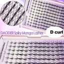 DAODER Spiky Lash Clusters Natural Fairy Anime Manga Lash Extension Wet-Look 8-18MM Invisible Clear Band Eyelash Extension Clusters D Curl 140pcs Reusable(8-18MM Spiky)