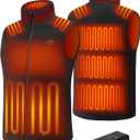 TODWARM Men Heated Vest with Battery Pack Included, Fleece Electric Heating Vests 15-Zone Warming for Winter (Small, Black)