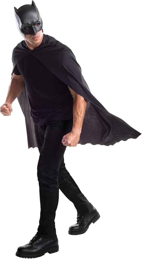 Rubies Men's Batman V Superman: Dawn of Justice Batman Cape With Mask Adult Sized Costume for Themed Parties and Halloween, As Shown, One Size US