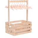 Wooden Baby Shower Crate Closet , Baby Storage nursery Crate Hamper with Handle, Gift Basket for Baby nursery Excluding hangers，Newborn Boy Girl Welcome Gift for New Mom Parents