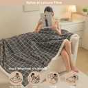 Sherpa Fleece Throw Blanket for Couch - Thick and Warm Bed Blanket Dual Sided,Soft Fuzzy Plush Throw Blanket,Twin Size 60x80 Inches (Checkered Light Grey)