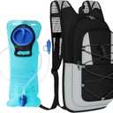 MIYCOO Hydration Backpack - Lightweight Water Backpack with 2L Water Bladder Bag, Running Hydration Vest Backpack for Men Women, Hydration Pack for Hiking, Cycling, Climbing (10l, Black Gray)