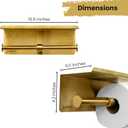 SAIKYO Dual Toilet Paper Holder Wall Mount - Premium Stainless Steel Tissue Dispenser for Bathroom - Rustproof, Heavy-Duty, Modern Brushed Finish (Gold)