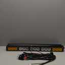 SKYWORLD Single Row LED Light Bar with 12V Wiring Harness Kit, 28 inch 150W Dual Color White Amber Offroad Driving Fog Lights Roof Bumper LED Bar for Car Truck SUV UTE ATV 4x4 4WD Vehicles