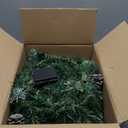 SHareconn 9FT Prelit Artificial Christmas Garland with Color Changing Lights and Timer by Batteries Operated for Mantle Table Stairs Fireplace Xmas Decoration, Holiday Indoor Outdoor, 9 FT, Snow