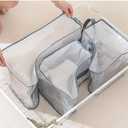 2 Set Boot Storage,Portable Short Boots and Tall Boots Storage or Protector Bag,Shoe Dust Bags,Shoe Sleeves for Travel,Clear Boots Cover,Shoes Packing Organizers for Adult Sneakers (Black Edge-Tall)