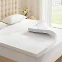 Eiayeebil 3 Inch Thick Twin XL Mattress Topper, Overfilled Pillow Top Mattress Topper Shredded Memory Foam Down Alternative Filling 1800GSM, Deep Pocket Twin XL Mattress Pad Topper for Back Pain