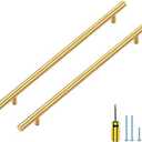 Ravinte Gold Cabinet Handles 5 Pack 10 inch Brushed Gold Cabinet Pulls Kitchen Handles Modern Drawer Pulls Hardware for Kitchen