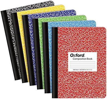 TOPS 63794 Composition Book w/Hard Cover, Legal/Wide, 9 3/4 x 7 1/2, White, 100 Sheets 2 Yellow Composition Books