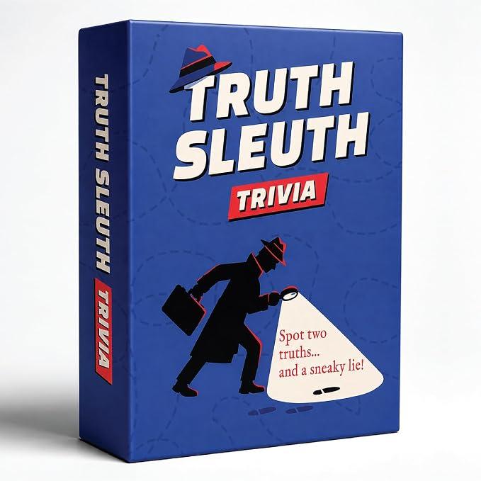 Talking Hearts Truth Sleuth Trivia Game, Two Truths and a Lie Style Trivia with 300 Card Sides