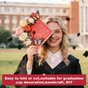 Qumenan 24 Sheets Graduation Cap Decorations Black Glitter Cardstock Blank Graduation Cap Topper Shimmer Grad Toppers for Cap 9x9 Inches 250 GSM for DIY Grad Cap(Glitter Cardstock)