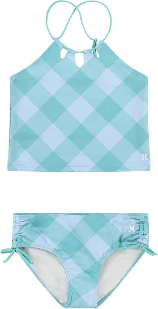 Hurley Girls Tankini 2-Piece Swimsuit (14, Tropical Turquoise)