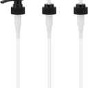 Segbeauty Lotion Dispenser Pump Head, 3 Pack Shower Bottle Pump Replacement, Plastic Tube Pump Top Set Fits Bottle Neck 1.2in Shampoo and Conditioner Dispenser Bathroom Kitchen (Black)
