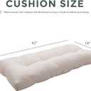 Magpie Fabrics Indoor Outdoor Bench Cushion 42"x18", Non-Slip Tufted Water Resistant Long Seat Pads, Patio Loveseat Cushion for Window, Garden, Swing, Settee - Cream Beige