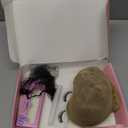 Rosa Star Short Wig Ombre Brown Mixed Blonde Hair Wigs Natural Curly with Bangs Synthetic Hair Fibers Heat Resistant Full Wig for Women