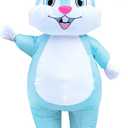 Inflatable Easter Bunny Costume Blow up Rabbit Costume Rabbit Mascot Suit Fancy Dress