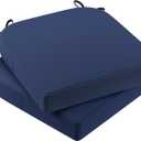 AAAAAcessories Outdoor Seat Cushions for Chairs, Waterproof, Fade-Resistant Patio Furniture Replacement Cushions, 17" x 16" x 2", Set of 2, Navy Blue