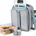 Titan by Arctic Zone Expandable Lunch Box – Insulated, Crush-Resistant Cooler with 2 Ice Walls & Leak-Proof Lining – Meal Prep Bag with Strap & Container for Work & Travel | Black