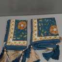 patdrea Designer Square Throw Pillow Covers Set of 2,French Floral Blue Farmhouse Linen Vine Branch Pattern Pillow Cover,Decorative Pillowcases Cushion for Bed Living Room Outdoor Car,18"x18"