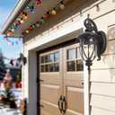 18 Inch Outdoor Porch Wall Lights Mount for Patio, Bronze Exterior Wall Lantern for House Front Door, 2 Pack Outside Sconce Lighting with Clear Seeded Glass for Garage Entryways