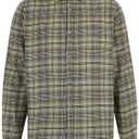 GUESS Men's Long Sleeve Collins Check Shirt (X-Large, Green Faded Check)