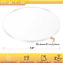 1 Pieces 1/4" Clear Circle Acrylic Sheet,18 Inch Diameter Plexiglass Sheets Round for Cake Discs,Plexiglass Table Top, Backdrops and DIY Display Projects Craft