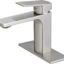 Single Handle Bathroom Sink Faucet, Brushed Nickel