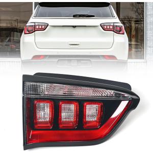 Huray Left Inner Tail Light Fit for Jeep Compass 2017-2024 LH Halogen Taillight Rear Brake Lamp Assembly OE Style Accessory Replacement for CH2802115 55112837AB (Driver Side)