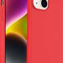 Designed for iPhone 14 Plus Case, Silicone Ultra Slim Shockproof Phone Case with Soft Anti-Scratch Microfiber Lining, [Enhanced Camera Protection] 6.7 inch (Red)