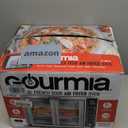 Gourmia French Door Air Fryer 25 Qt Large Capacity Convection Oven, Fryfroce 360, Digital Display with 17 Cooking Presets, Bake, Toast, Roast, Dehydrate, Fits 12 Pizza