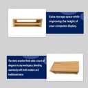 JZD Laptop Stand for Desk with Storage Shelves,Wooden Desktop Organizer with Storage for Home Office