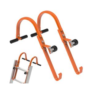 2 Pack Ladder Roof Hook with Wheel Heavy Duty Steel Ladder Stabilizer, Roof Ridge Extension, Rubber Grip T-Bar for Damage Prevention, 500 lbs Weight Ratin, Fast & Easy to Access Steep Roofs(Patent) 2 Pack Ladder Roof Hook with Wheel Heavy Duty Steel Ladder Stabilizer, Roof Ridge Extension, Rubber Grip T-Bar for Damage Prevention, 500 lbs Weight Ratin, Fast & Easy to Access Steep Roofs(Patent)