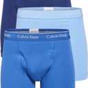 Calvin Klein Mens Cotton Classics 3-Pack Boxer Brief (Blue, M)