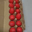 CroBlissful 12 Pcs Ceramic Traditional Greek Orthodox Easter Red Eggs Religious Cross Painted Red Eggs Ukrainian Basket Gift for Holy Saturday Egg Hunt Crafts Bowl Basket Fillers Home Party Decor