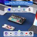 Professional Audio Mixer, SINWE Live Sound Card and Audio Interface with DJ Mixer Effects and Voice Changer,Podcast Production Studio Equipment, Prefect for Streaming/Podcasting/Gaming
