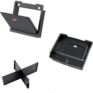 Center Console Divider Organizer for 2024 2025 Toyota Tacoma (4th Gen) Accessories, Interior Secondary Storage Insert Armrest Hidden Secret Privacy Middle Console Storage Box Tray Coin Holder, 3 PCS