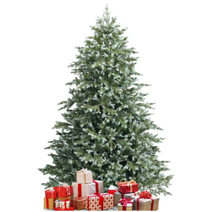 7ft Artificial Christmas Tree Spruce Hinged w/1260 Mixed PE & PVC Tips