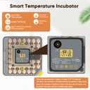 Incubators for Hatching Eggs, 48 Egg Incubator with Humidity & Temp Control and Auto Turner, Incubadora De Huevos De Gallina, Egg Candler, Smart Incubator for Chicken Eggs, Ducks, Goose, Quail