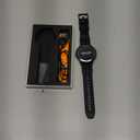 Military Smart Watches Built-in GPS, 170+ Sport Modes for Men with Flashlight, Smartwatch for Android Phones and iPhone, 1.43" AMOLED Screen Bluetooth Call Compass Altimeter (Black & Orange (2 Bands))