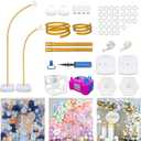 OurWarm Balloon Arch Kit with Balloon Pump Electric, 8.2FT & 5FT Gold Half Balloon Arch Stand with Base, Free Bending Arch Frame Backdrop for Wedding Birthday Party Baby Shower Graduation Decoration