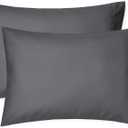 EXQ Home Toddler Pillowcases 13x18 Travel Pillow Case Set of 2, Small Pillow Case Fits Baby Pillow Sized 12x16, 13x18, Kids Pillowcases 2 Pack Machine Washable with Envelope Closure (Dark Grey)