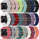 DMIGADIGLO 24 Pack Stretchy Nylon Band Compatible with Apple Watch Band 38mm 40mm 41mm 42mm 44mm 45mm 46mm 49mm Women Men, Adjustable Sport Elastic Replacement Strap for iWatch Series 10 9 8 7 6 5 4 3 2 1 SE Ultra