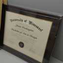 16x20 Diploma Frames 14x18 with Black Mat - Walnut Wood Finish | Shatter-Resistant Glass | for Wall Mounting | Gift for Graduations & Professional Certificate (1 Pack)