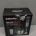 Mueller Multistick 5-in-1 Immersion Blender Handheld, 12 Speed Hand Mixer - Turbo Boost, Heaviest Duty Copper Motor, Titanium Blades Hand Blender, Milk Frother Wand, Whisk, Beaker, Chopper, Grey (Gray)