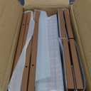 Wisuce Bamboo Under Bed Storage Containers- Underbed Organizer with Wheels with Large Dust Bag,Sturdy Wood Rolling Under the Bed Shoe Storage Organizer Drawer 2 Packs (Walnut, Small)