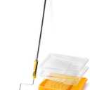 VOOMEY Paint Roller Kit with Extension Pole - 9 Inch Paint Roller with Tray, Mini Paint Roller 4 inch, Small Paint Brush, 16 Piece Complete Painting Tool Set Suitable for House & Wall Painting